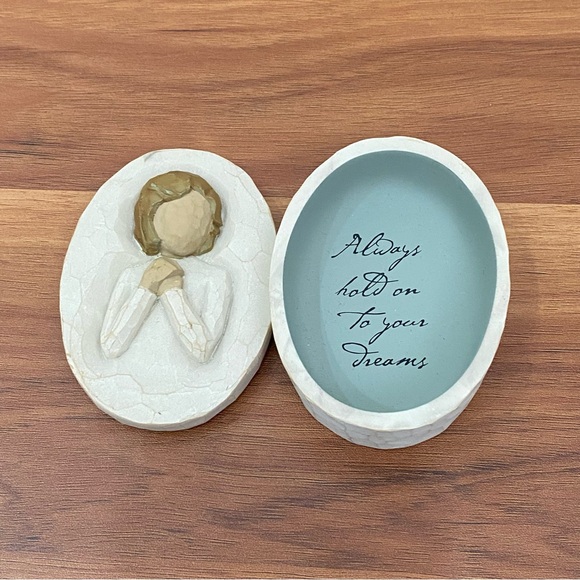 Vintage 2004 Susan Lordi DEMDACO Willow Tree Wishes Small Lidded Trinket Box - Picture 3 of 13